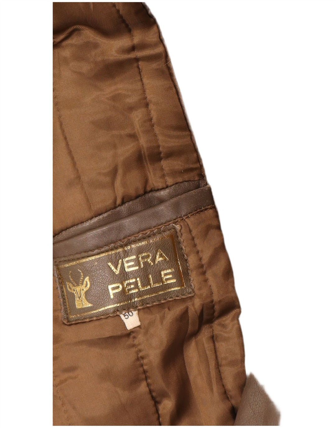 VINTAGE Mens Leather Jacket IT 50 Large Grey Leather