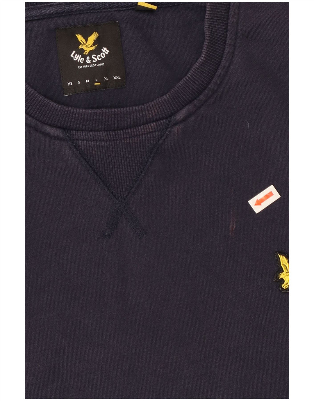 Ανδρικό φούτερ Lyle & Scott Jumper Large Navy Blue Cotton