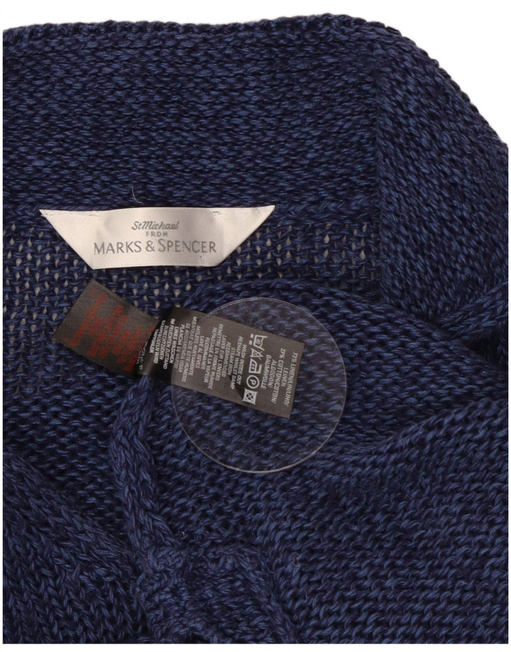 Marks & Spencer Γυναικείο πουλόβερ με λαιμό πόλο UK 12 Medium Navy Blue