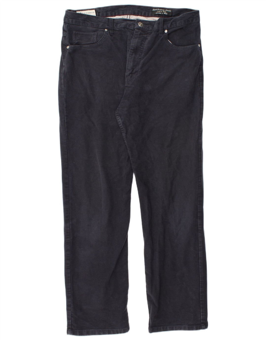 Marks & Spencer Mens Blue Harbour Casual Παντελόνι W36 L31 Navy Blue