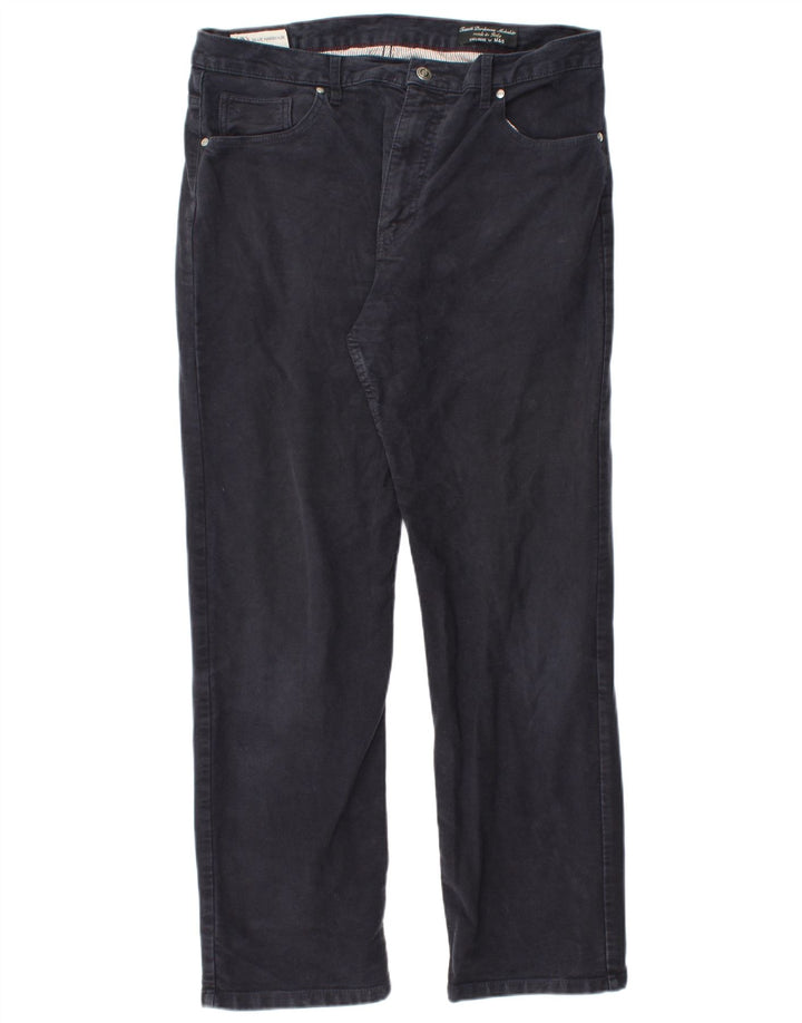 Marks & Spencer Mens Blue Harbour Casual Παντελόνι W36 L31 Navy Blue
