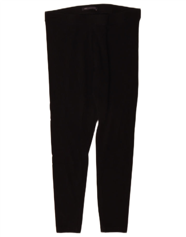 Marks & Spencer Γυναικεία κολάν Crop UK 12 Medium Black Cotton