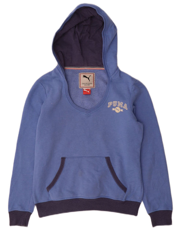 Puma γυναικεία κουκούλα με κουκούλα Jumper UK 10 Small Blue Colourblock