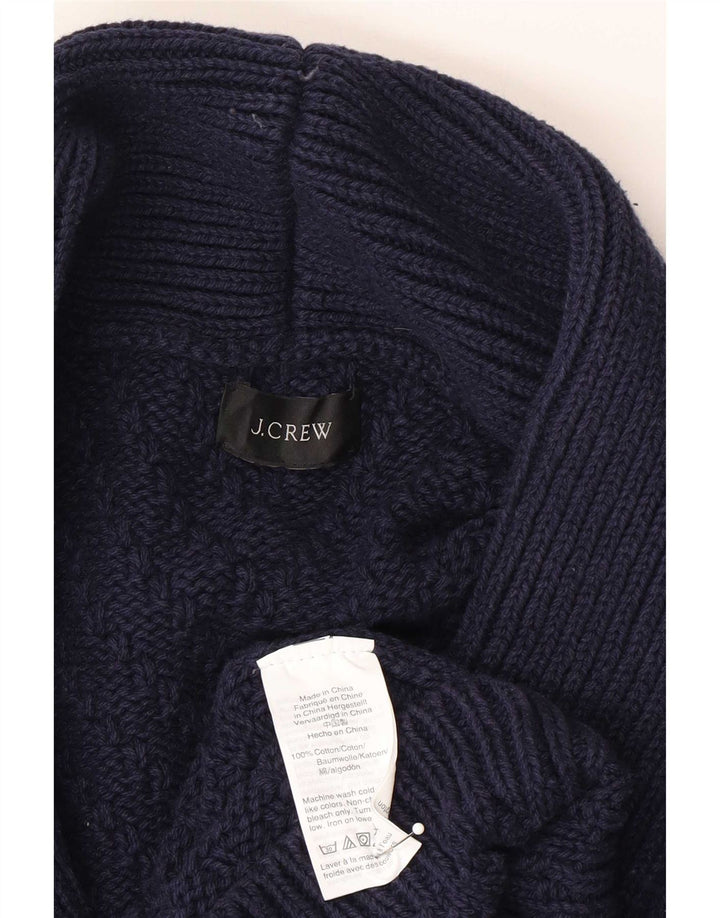 J. Crew Ανδρική ζακέτα πουλόβερ μεγάλο ναυτικό βαμβακερό