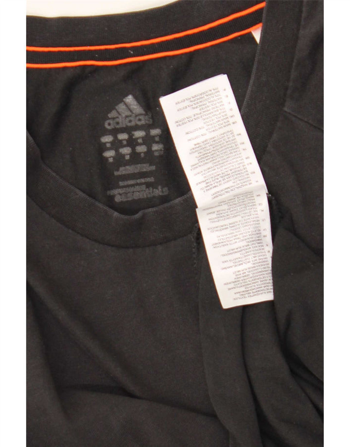 Ανδρικό T-Shirt Climalite Adidas Top Μεσαίο μαύρο βαμβακερό
