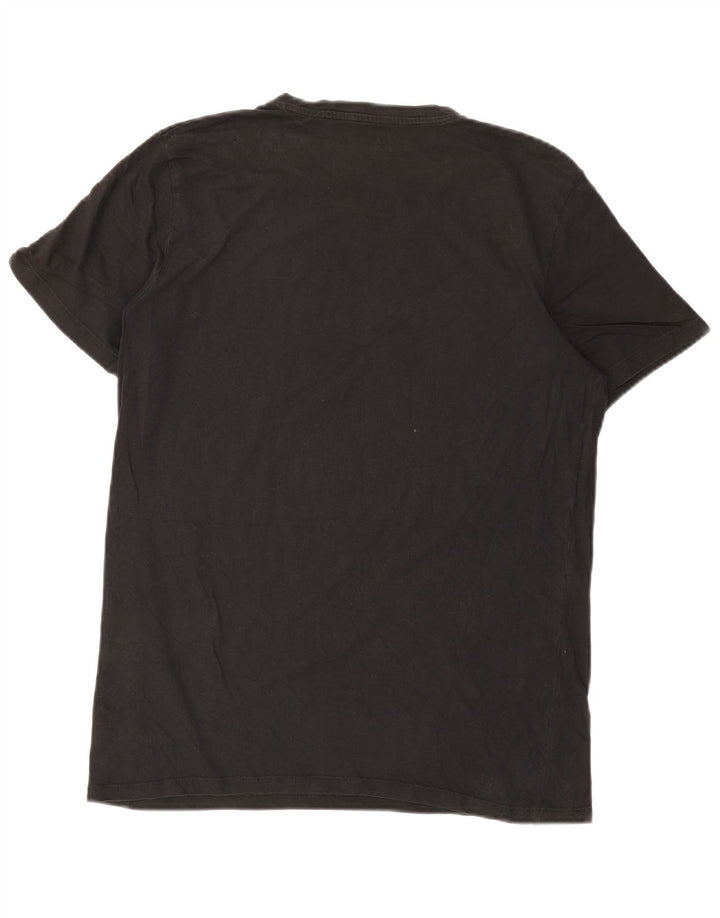 JACK & JONES Ανδρικό γραφικό T-Shirt Top Μεσαίο μαύρο βαμβακερό