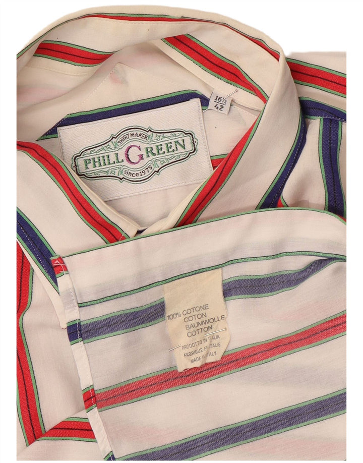 Ανδρικό πουκάμισο VINTAGE Μέγεθος 16 1/2 42 Μεγάλο πολύχρωμο βαμβακερό ριγέ