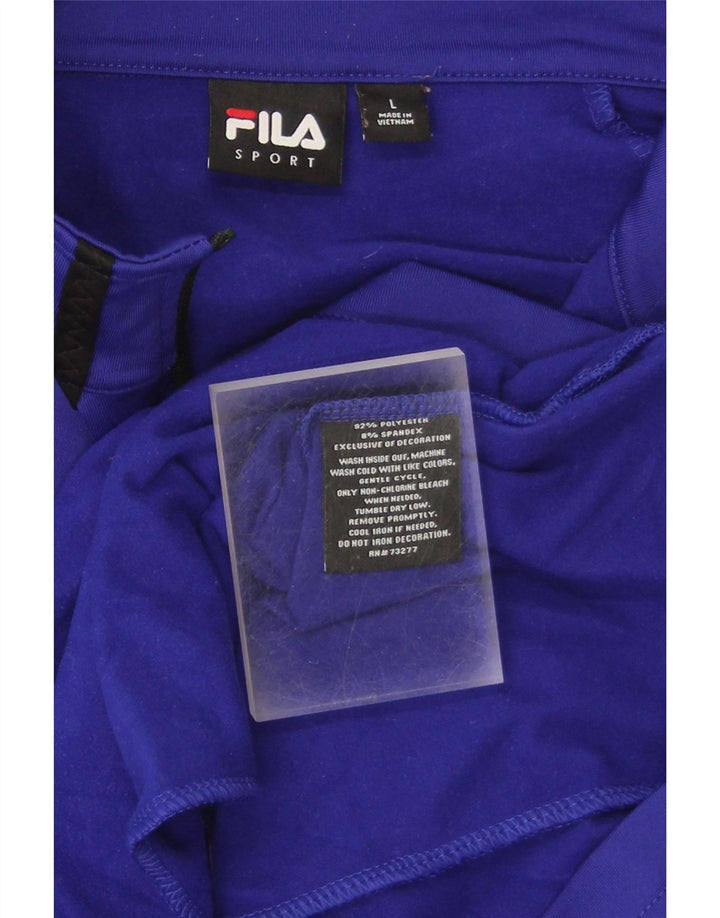 FILA Womens Tracksuit Top Jacket UK 16 Large Blue Polyester Vintage Fila and Second-Hand Fila from Messina Hembry 