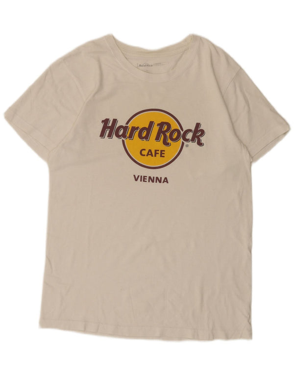 Ανδρικό γραφικό μπλουζάκι Hard Rock Cafe Vienna Top Medium White