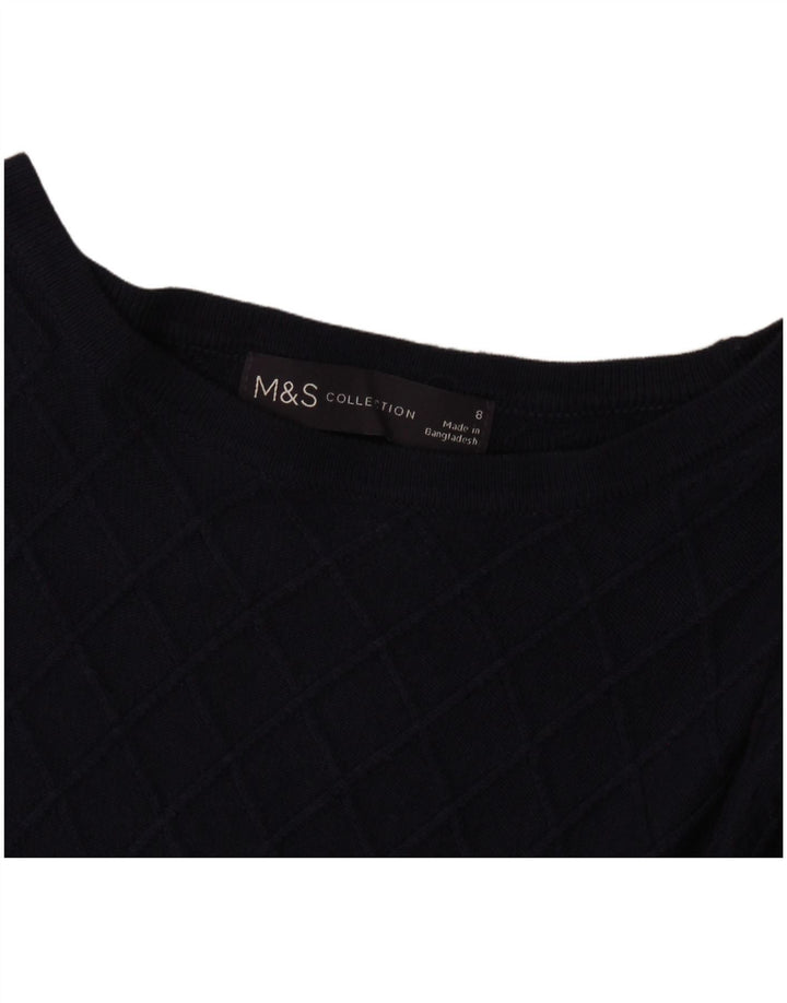 Marks & Spencer Γυναικείο πουλόβερ με λαιμό σκάφος UK 8 Small Navy Blue