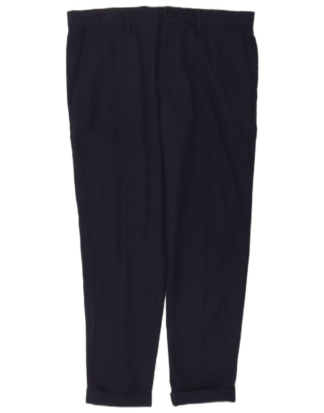 Zara Ανδρικό Slim Suit Παντελόνι EU 44 Large W34 L30 Navy Blue Polyester