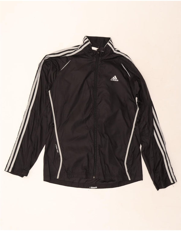 Adidas Ανδρικό μπουφάν βροχής UK 38 Medium Μαύρο Πολυεστέρας