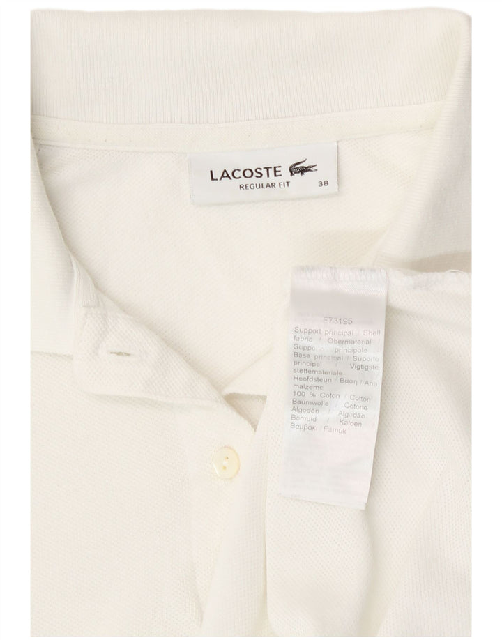 Lacoste Γυναικείο πουκάμισο Polo με κανονική εφαρμογή, Μέγεθος 38 Μεσαίο λευκό βαμβακερό