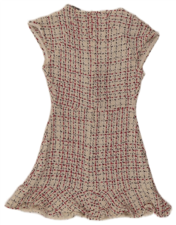 Zara Γυναικείο φόρεμα A-Line UK 8 Small Beige Check