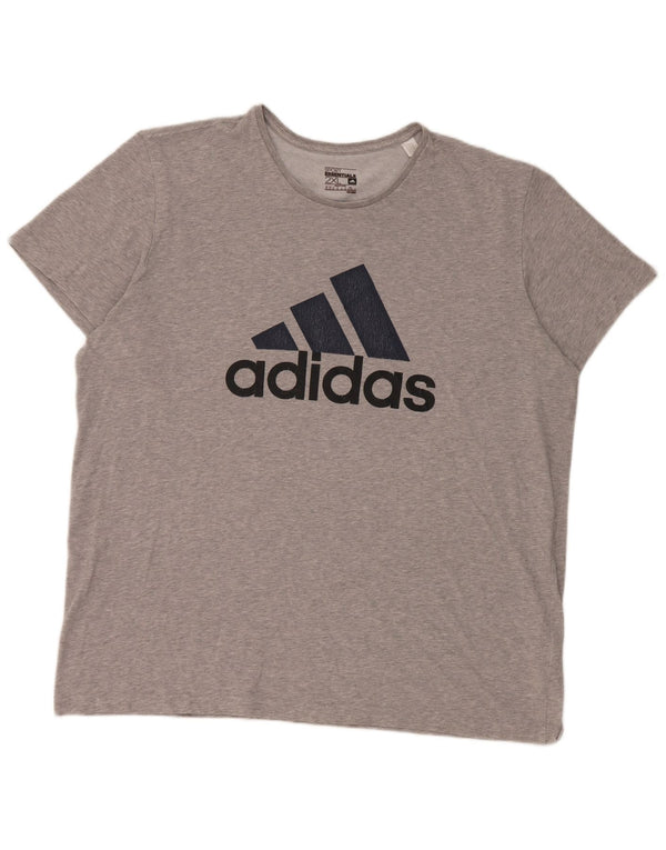Ανδρικό γραφικό T-Shirt Adidas Top 2XL Γκρι βαμβακερό