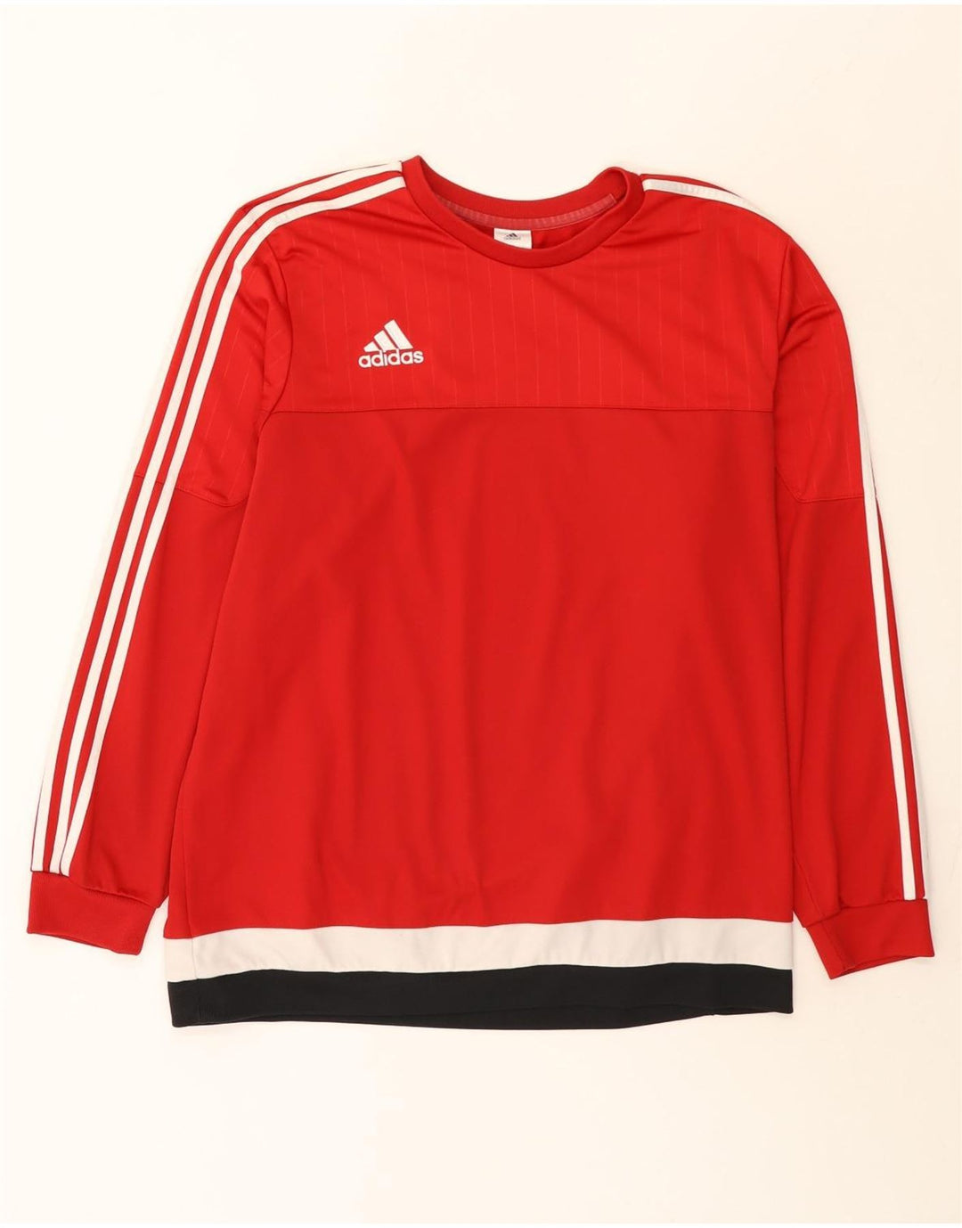 Ανδρικό τοπ Adidas Μακρύ μανίκι 2XL Κόκκινο Colourblock Πολυεστέρας
