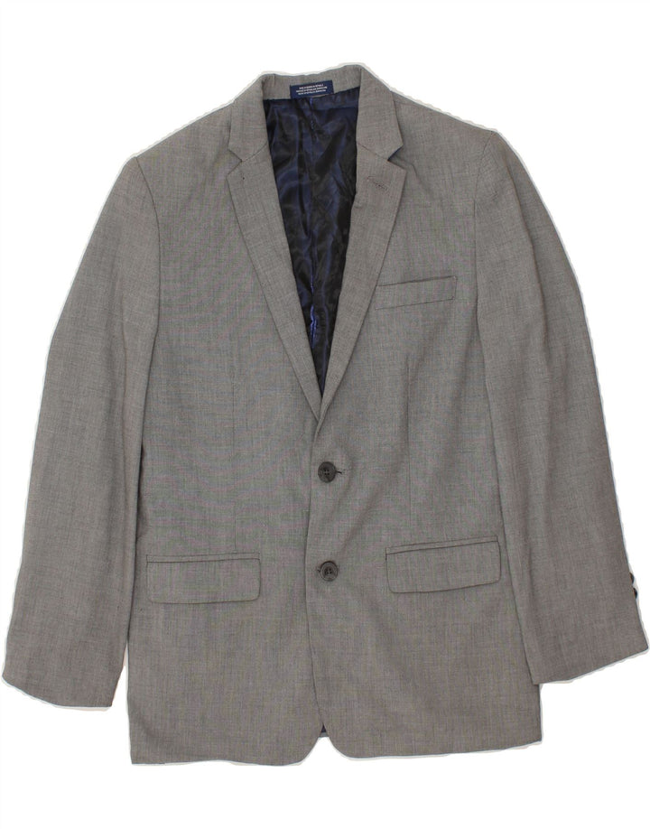 IZOD Boys 2 Button Blazer Jacket 15-16 Years Grey Polyester Vintage Izod and Second-Hand Izod from Messina Hembry 