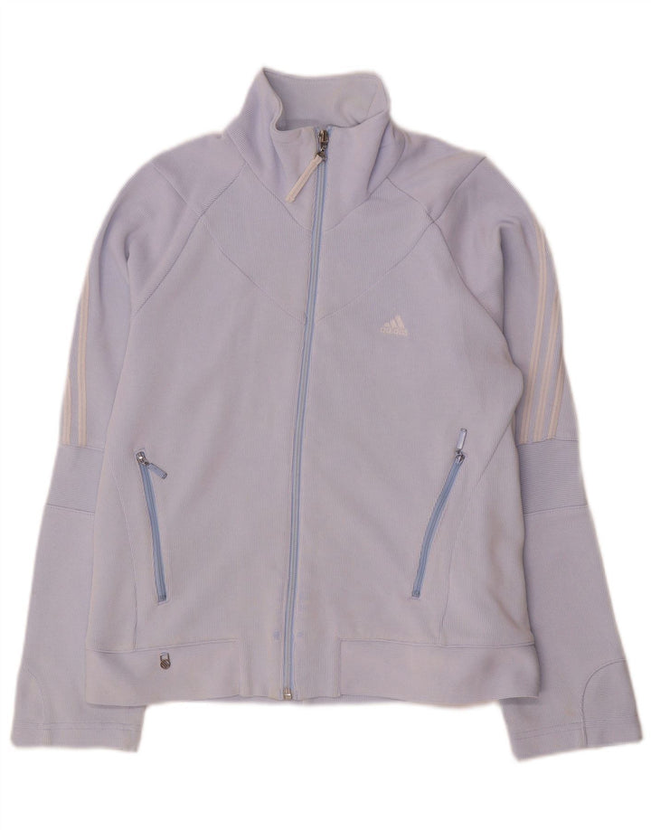 Γυναικεία αθλητική φόρμα Adidas Top Jacket UK 12 Medium Blue Cotton