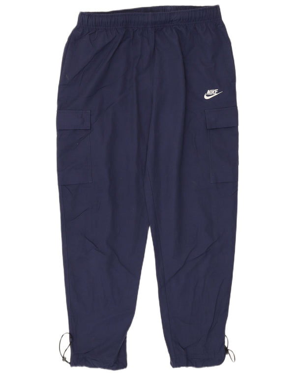 Nike Mens Cargo Tracksuit Trousers Medium  Navy Blue Cotton