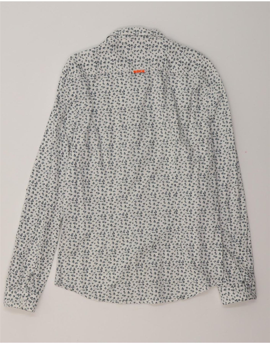 Ανδρικό πουκάμισο SUPERDRY Slim Fit μεγάλο λευκό φλοράλ βαμβακερό