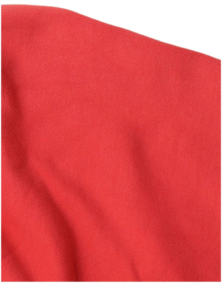 Ανδρικό πουλόβερ με κουκούλα με φερμουάρ Uncle Sam, μεσαίο κόκκινο βαμβακερό