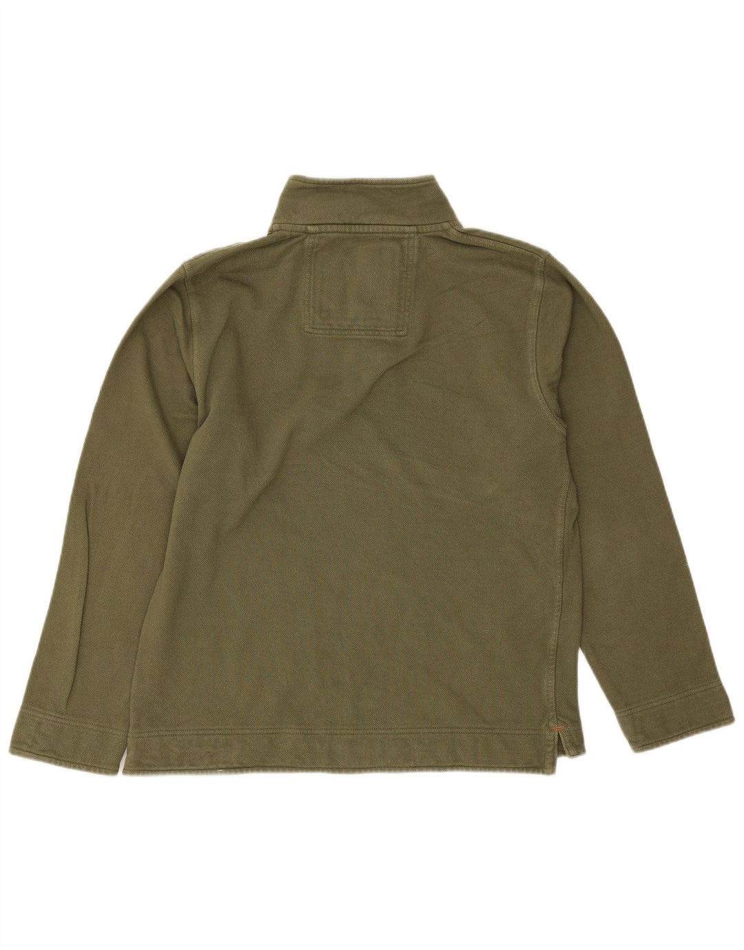 Ανδρικό φούτερ με φερμουάρ Crew Clothing, μεσαίο χακί βαμβακερό