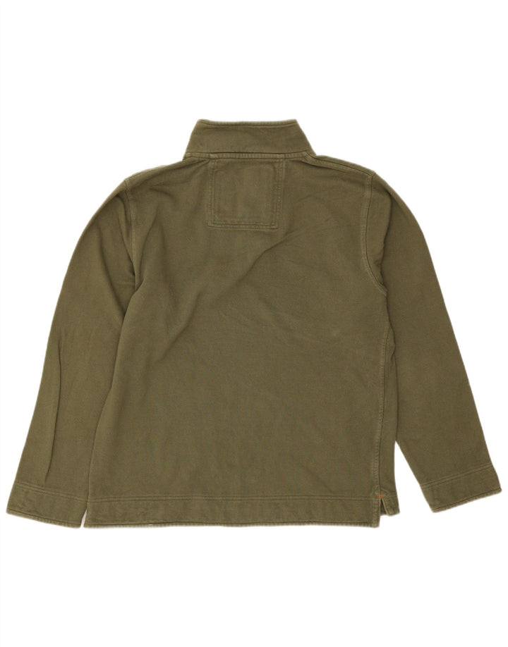 Ανδρικό φούτερ με φερμουάρ Crew Clothing, μεσαίο χακί βαμβακερό