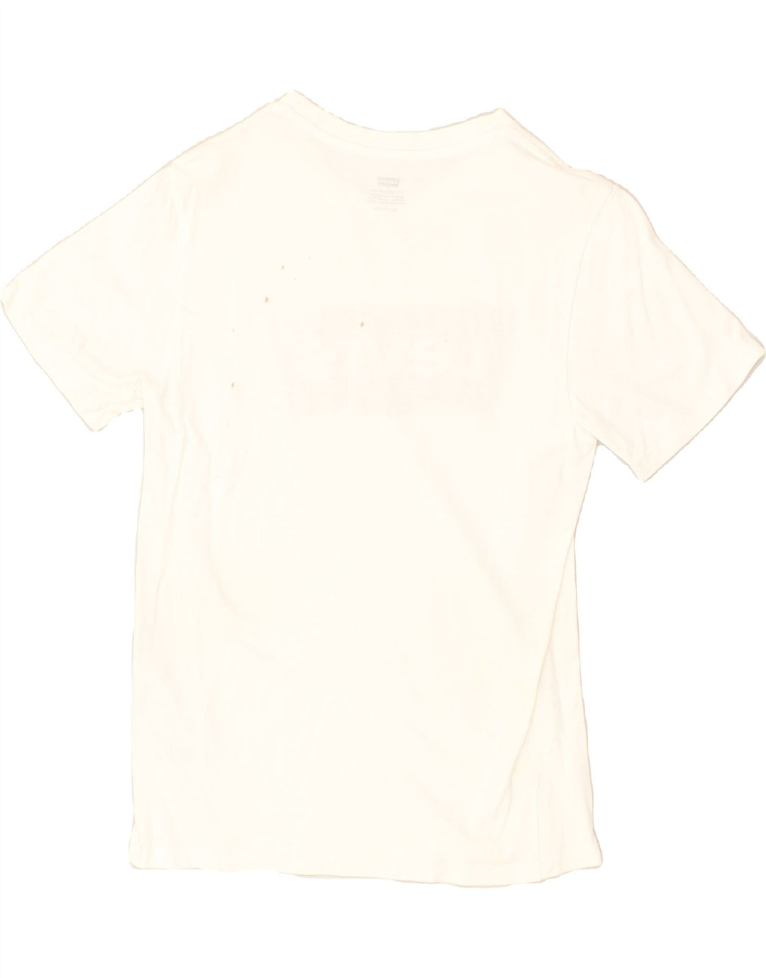 LEVI'S Womens Graphic T-Shirt Top UK 6 XS White Cotton | Vintage Levi's | Thrift | Second-Hand Levi's | Used Clothing | Messina Hembry 