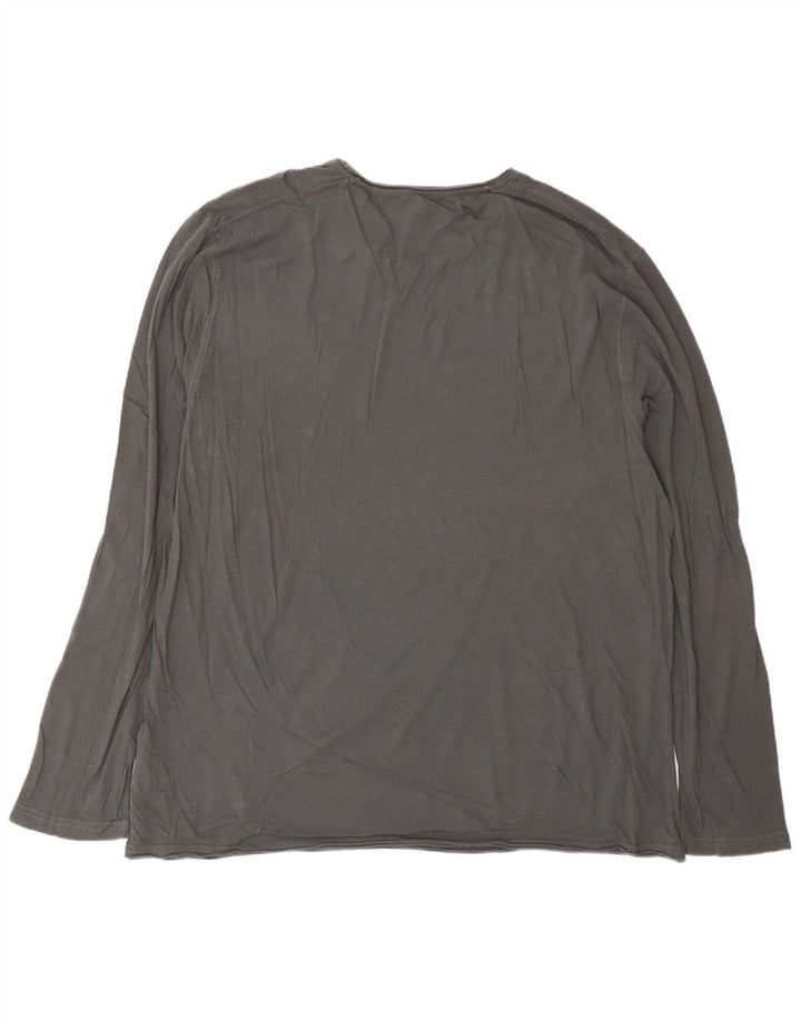 NAPAPIJRI Ανδρικό γεωγραφικό τοπ μακρυμάνικο 3XL γκρι βαμβακερό