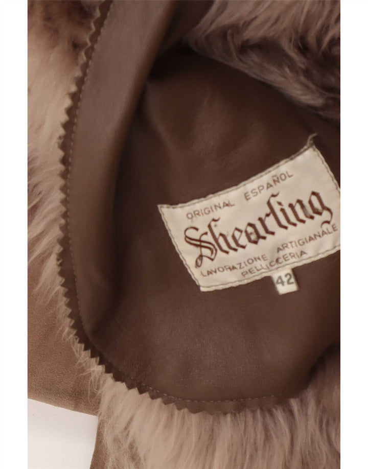 Vintage Γυναικείο Παλτό Shearling IT 42 Μεσαίο Καφέ