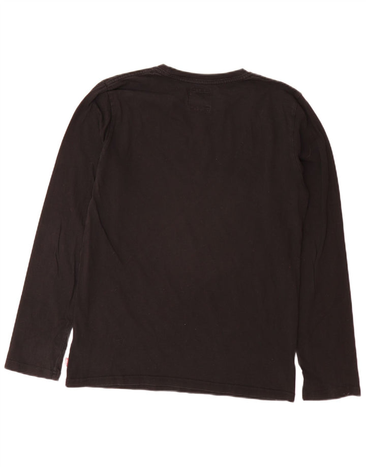 LEVI'S Boys Graphic Top Μακρυμάνικο 15-16 ετών Μαύρο Βαμβακερό