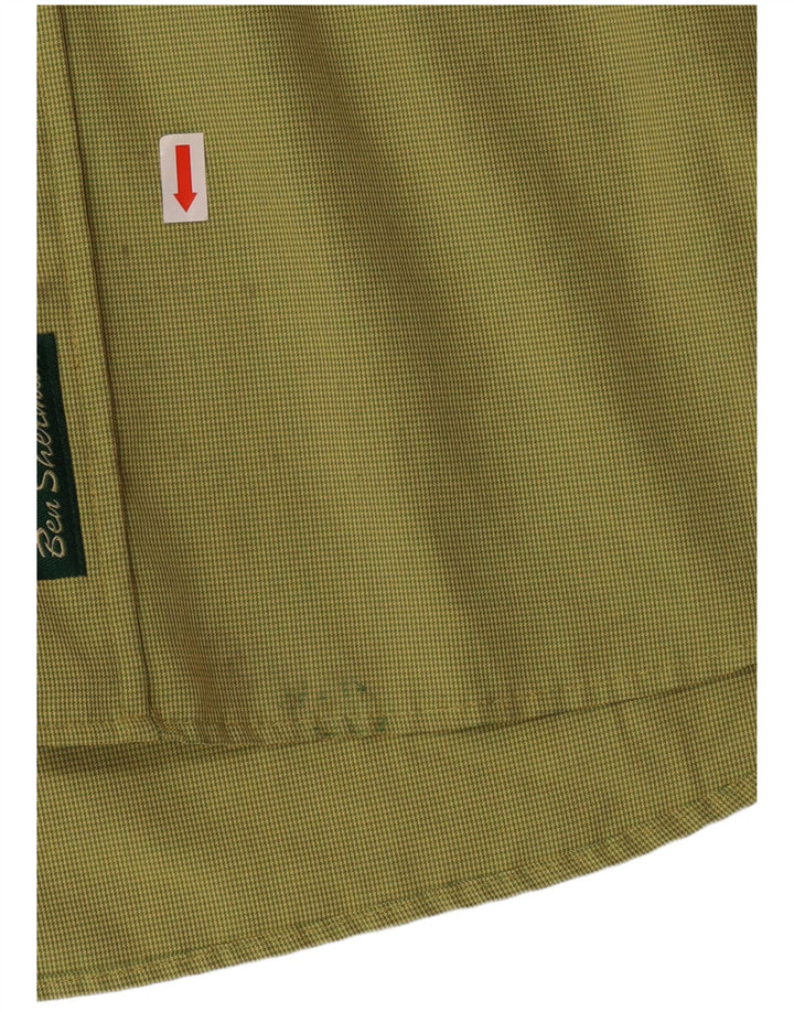 BEN SHERMAN Ανδρικό πουκάμισο XL Πράσινο Houndstooth