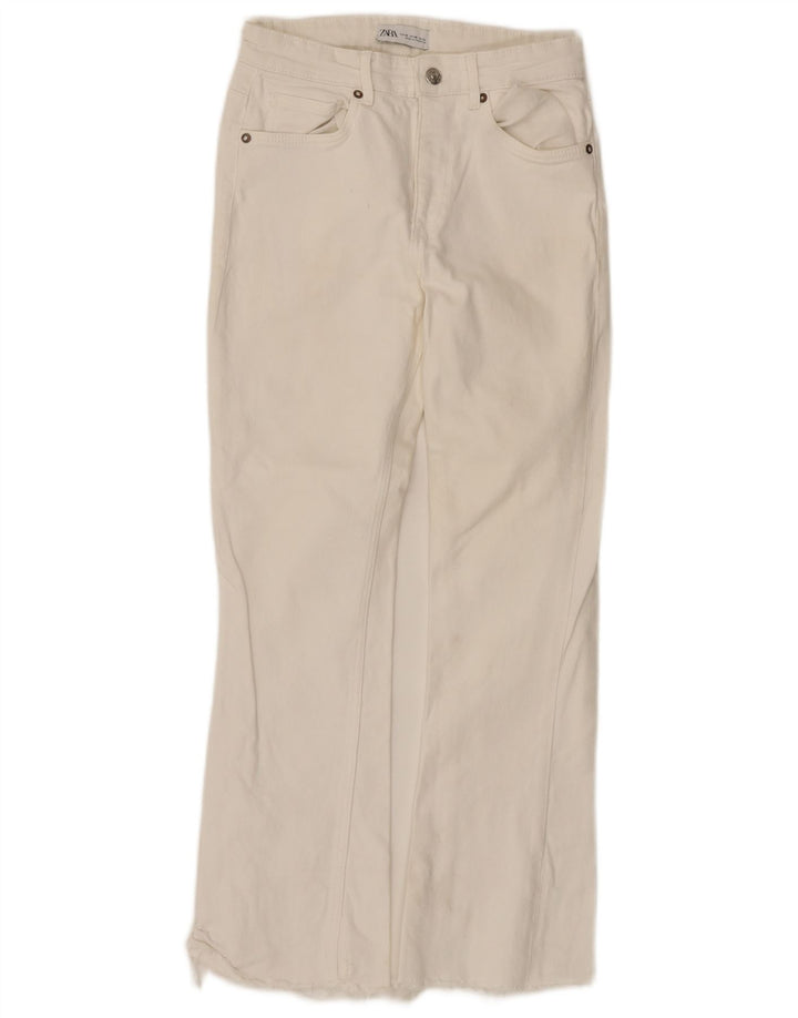 Zara Γυναικείο τζιν EU 38 Small W28 L26 Λευκό βαμβακερό