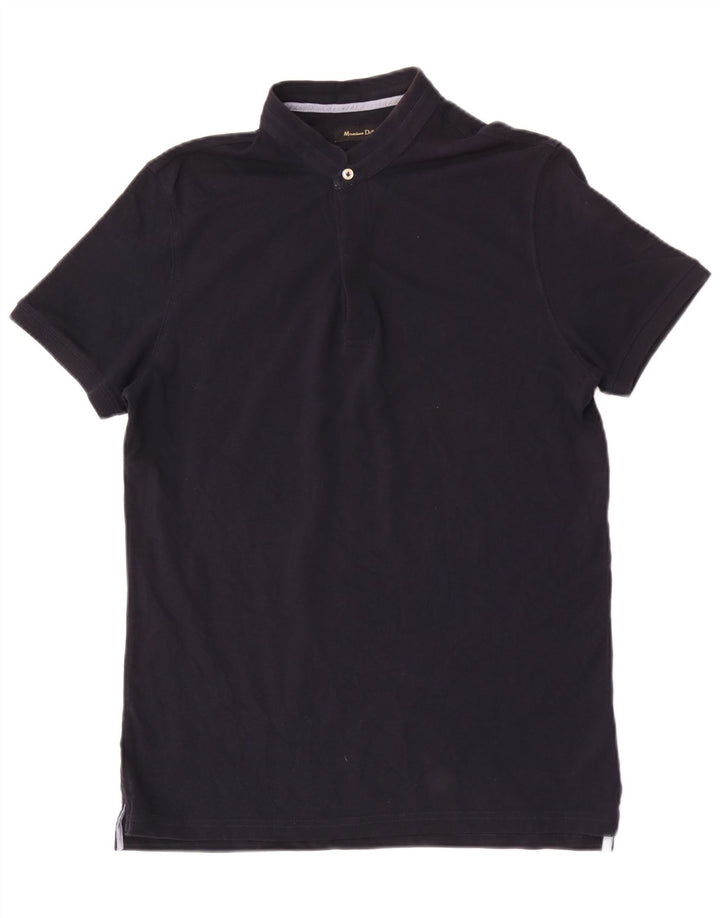 Ανδρικό πουκάμισο πόλο MASSIMO DUTTI, μεσαίο ναυτικό, βαμβακερό