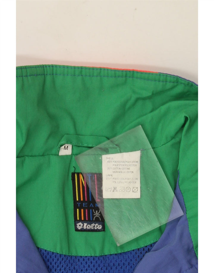 Lotto Boys Rain Jacket 11-12 Years Medium Blue Colorblock Polyester