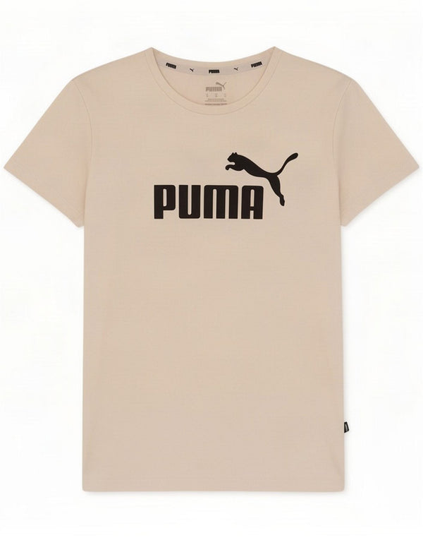 Puma Γυναικείο γραφικό μπλουζάκι UK 12 μεσαίο λευκό βαμβακερό