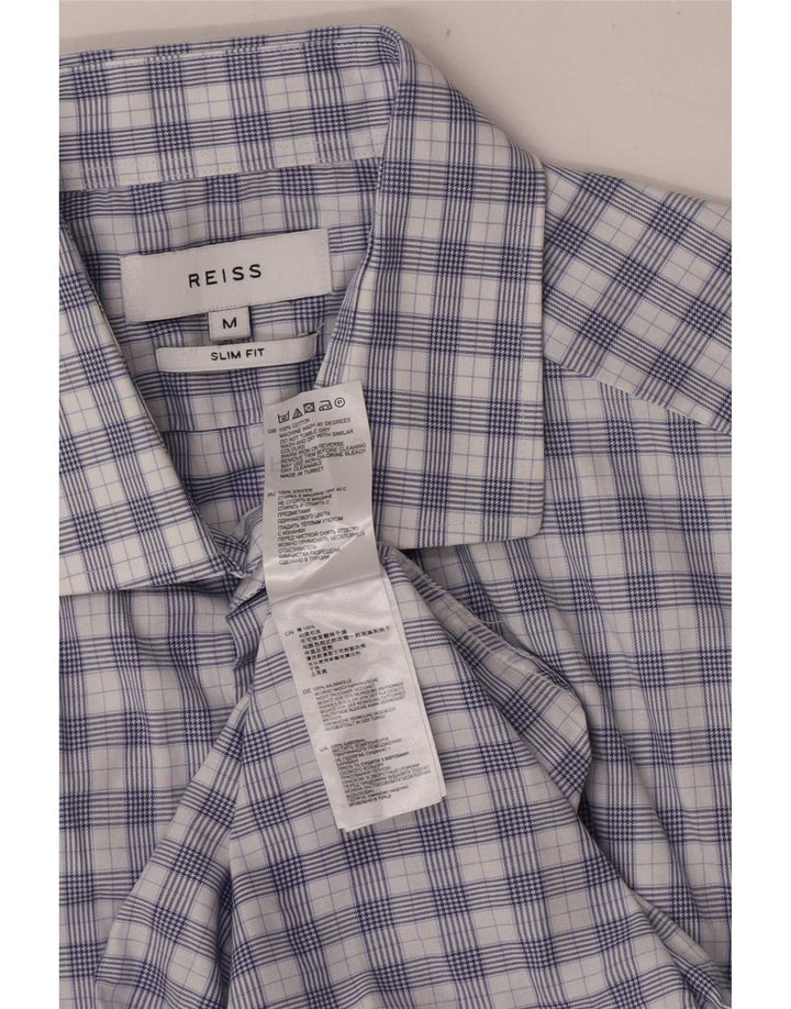 Ανδρικό πουκάμισο Reiss Slim Fit Medium Blue Check Cotton
