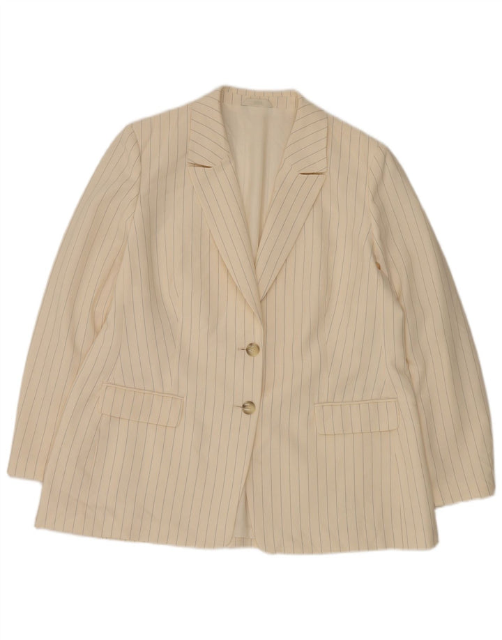 Marks & Spencer Γυναικείο Μπουφάν Blazer UK 20 2XL White Pinstripe