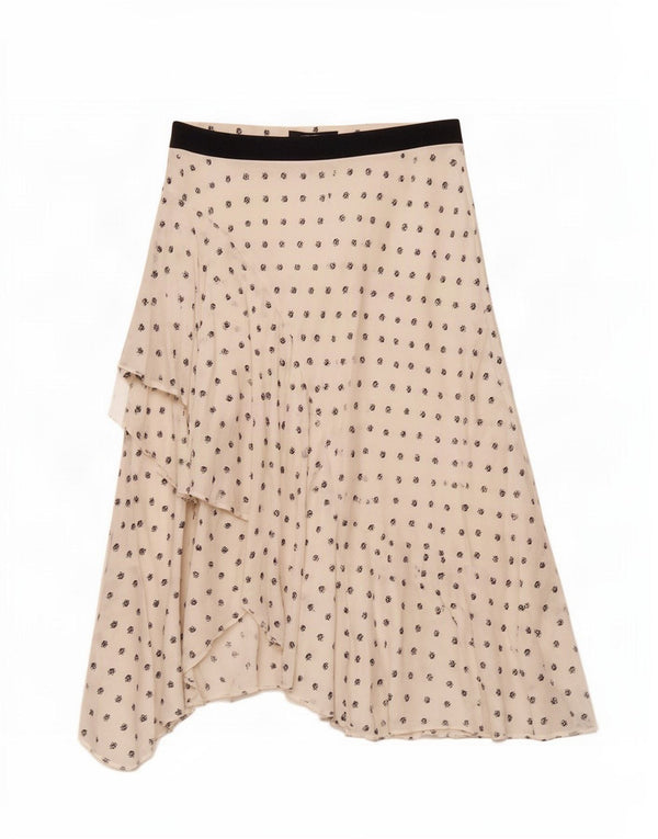 Marks & Spencer Γυναικεία ασύμμετρη φούστα UK 12 Medium W30 White Floral