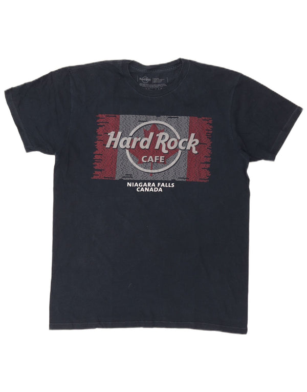 Γραφικό T-shirt Hard Rock Cafe Mens Niagara Falls Top Medium Navy Blue