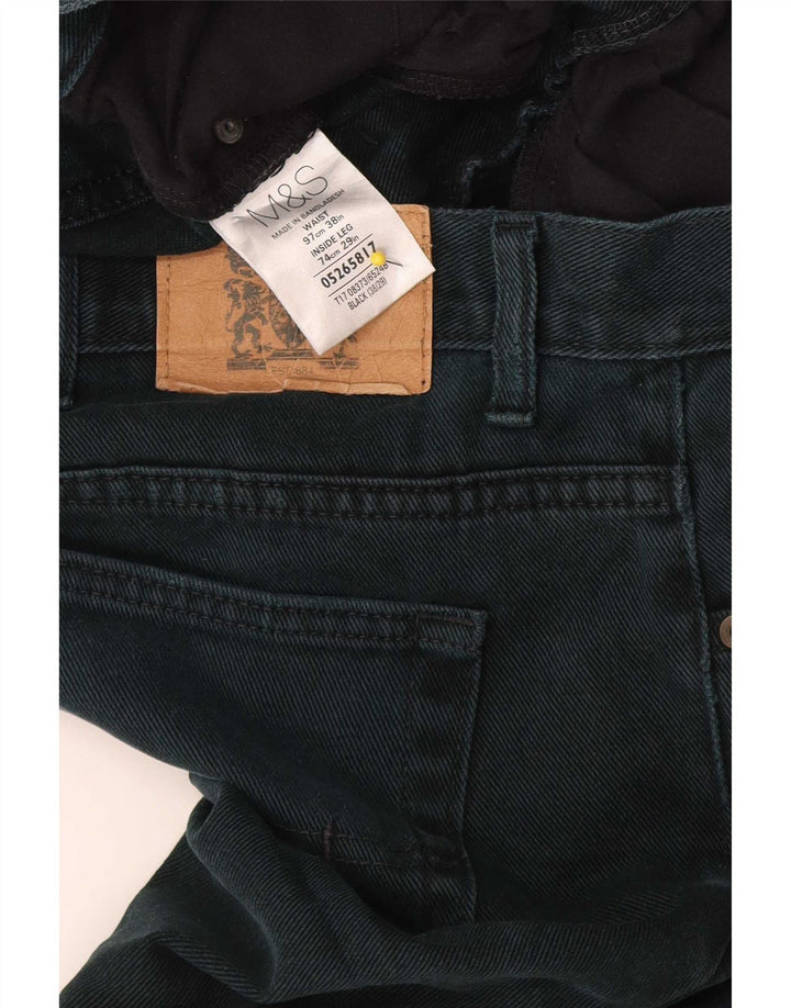 Ανδρικό τζιν ίσιο Marks & Spencer W38 L29 Μαύρο βαμβακερό