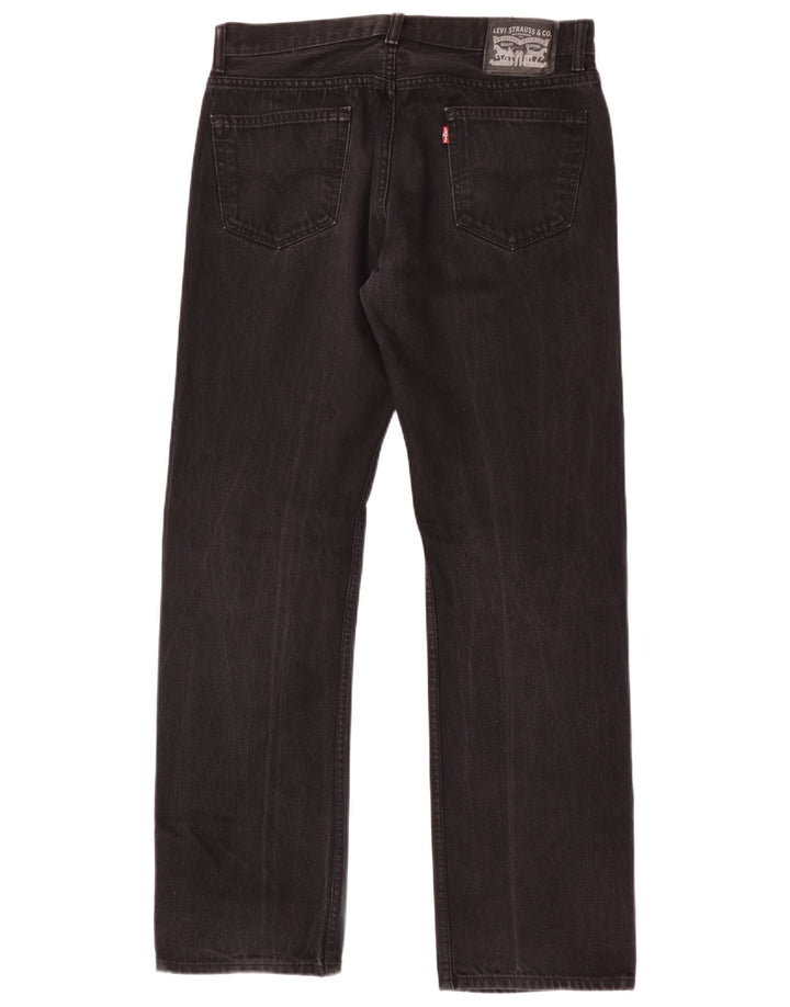 Ανδρικό τζιν Levi's Straight W34 L34 Μαύρο βαμβακερό