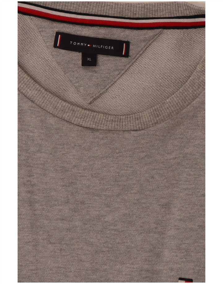 Ανδρικό γραφικό φούτερ Tommy Hilfiger Jumper XL Γκρι Colourblock Βαμβακερό