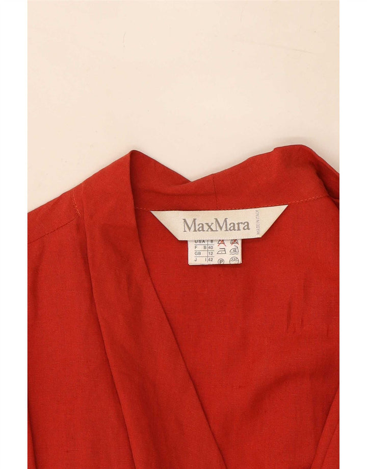 Max Mara Γυναικείο Φόρεμα Wrap UK 12 Medium Red Len