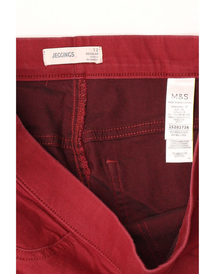 Marks & Spencer Γυναικεία Jegging Τζιν UK 12 Medium W30 L28 Red Cotton