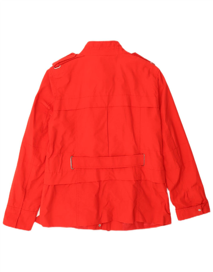 Zara Γυναικείο Military Utility Jacket UK 14 μεγάλο κόκκινο βαμβακερό
