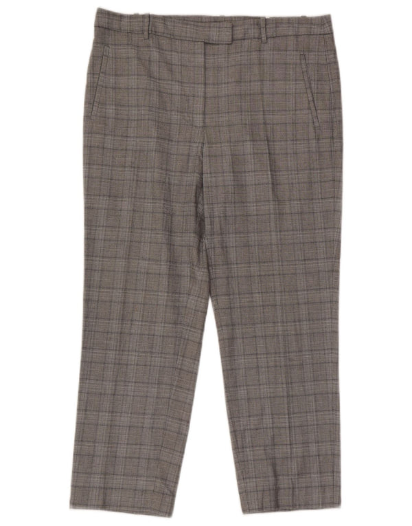 Zara Γυναικείο κοστούμι Crop Παντελόνι Large W30 L25 Grey Check Viscose