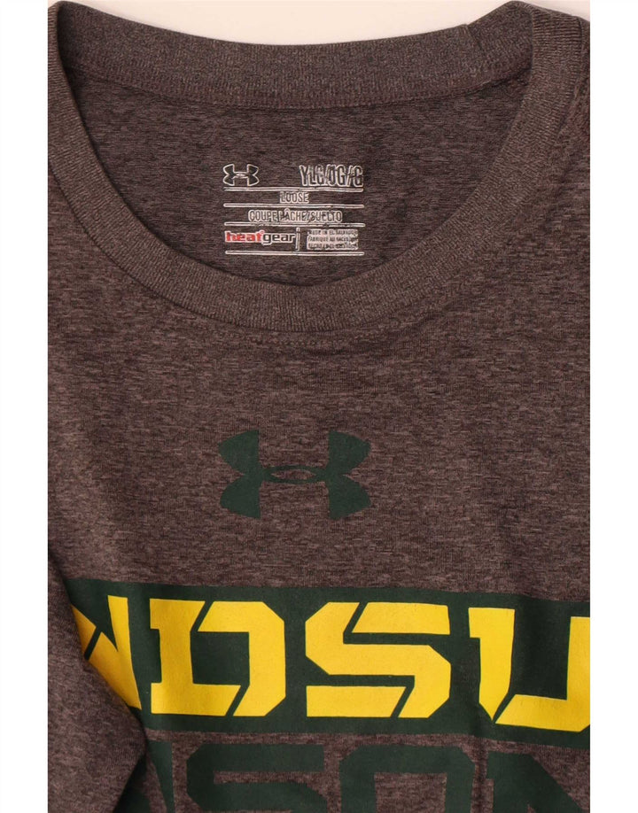 Under Armour Boys Graphic Top Μακρυμάνικο 11-12 ετών Μεγάλο Γκρι