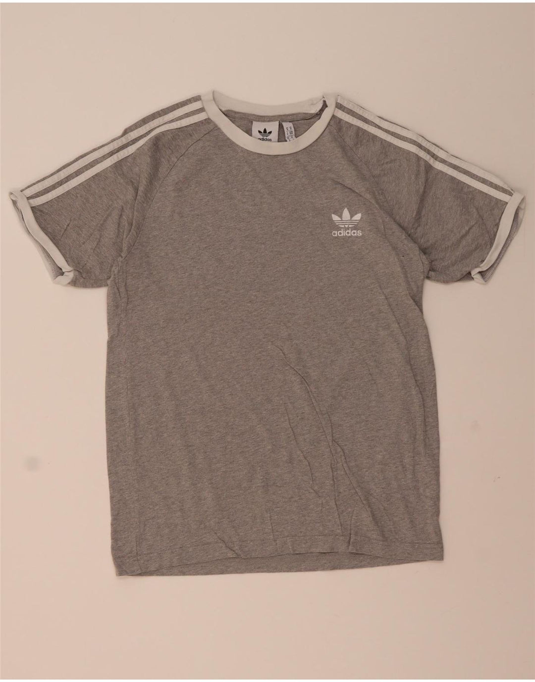 Ανδρικό T-Shirt Adidas Τοπ μεσαίο γκρι βαμβακερό