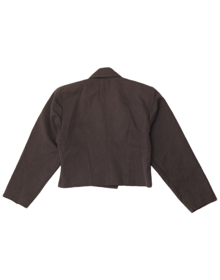 Vintage Γυναικείο Crop Διπλό Μπουφάν Blazer IT 44 Medium Grey